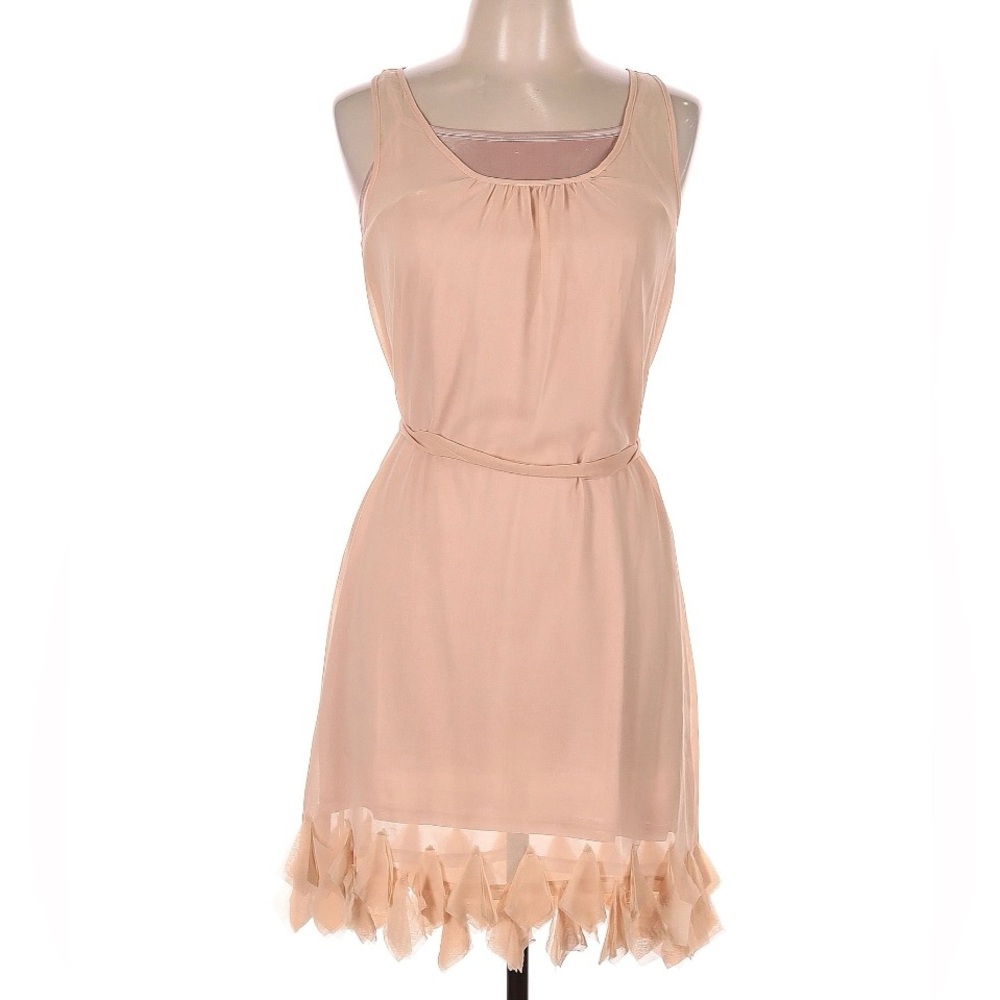 Esley Cocktail  Sleeveless Dress with Ribbon Hem